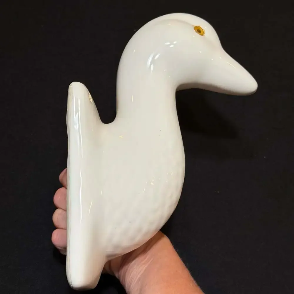 Vintage Marsh Industries Ceramic Duck Head Wall Mount Towel Apron Holder